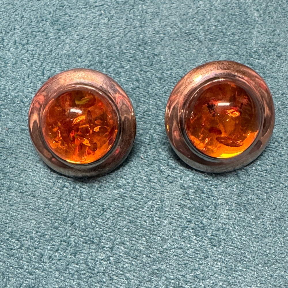 Amber Stud Earrings